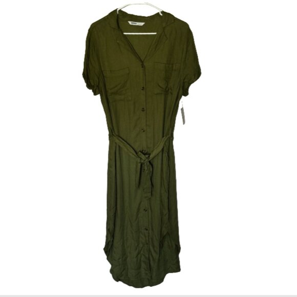 NWT - Sonoma Sydney Olive Utility Button Down Dress - Picture 1 of 6